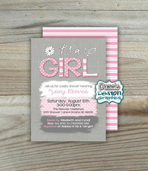 it's a girl birth announcement